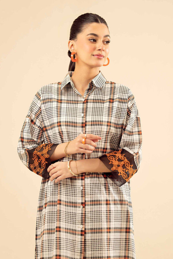 2 Piece - Printed Embroidered Suit - PW25-66