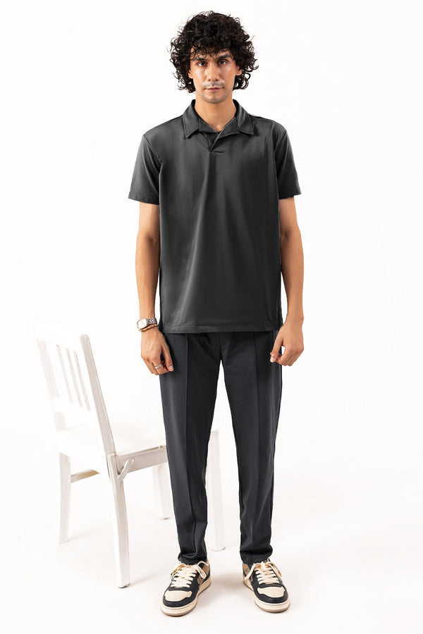 Structured Polo Collar Tee Shirt