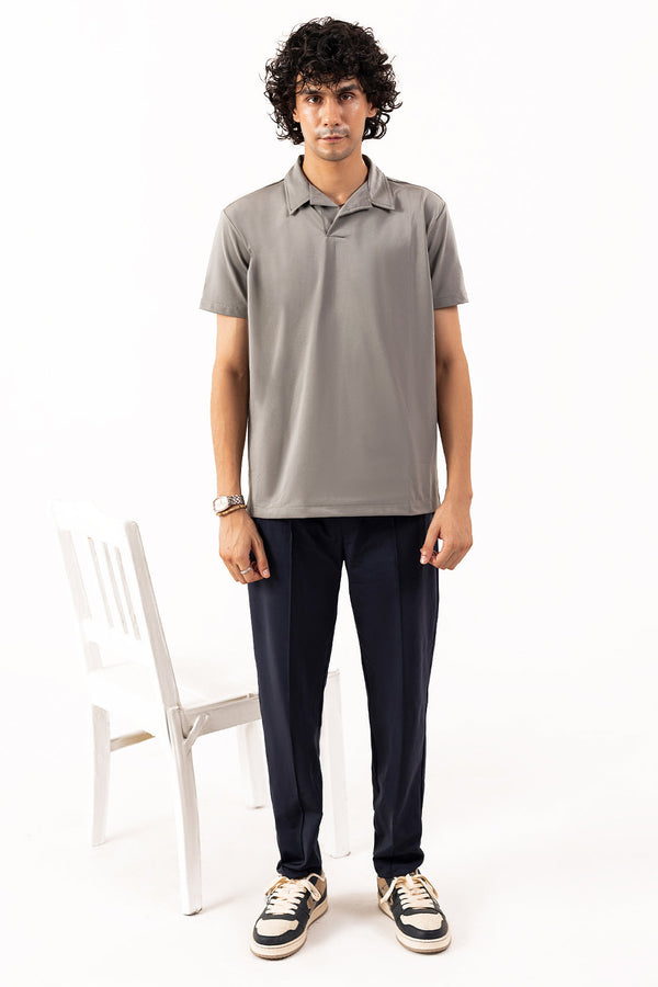 Structured Polo Collar Tee Shirt