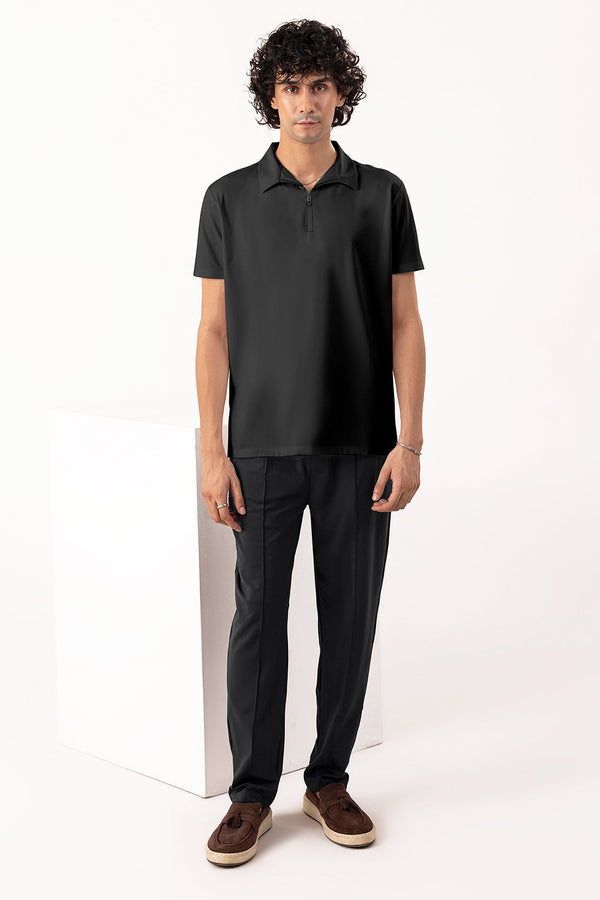 Structured Polo Collar Tee Shirt