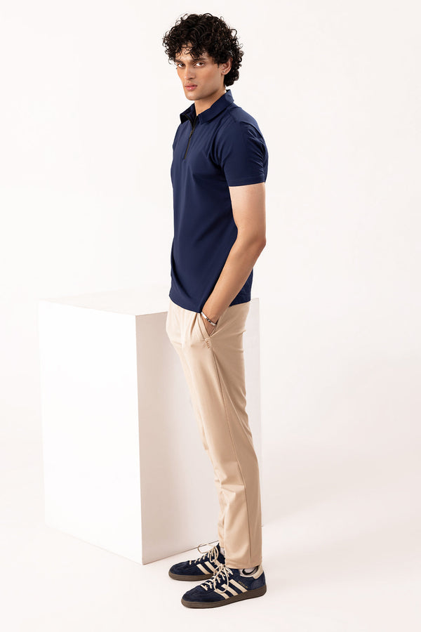 Polo Zip-Up Tee Shirt