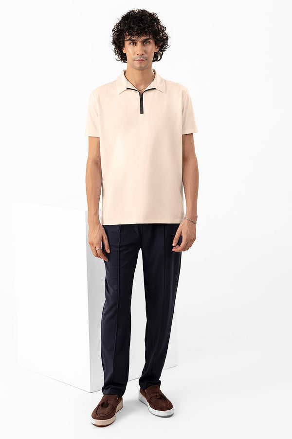 Polo Zip-Up Tee Shirt