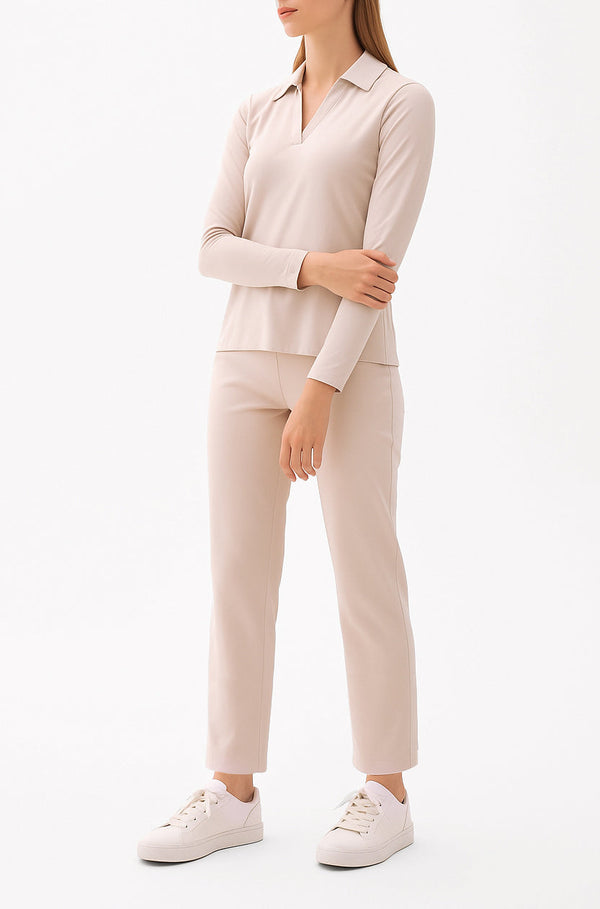 High Waist Straight Trousers