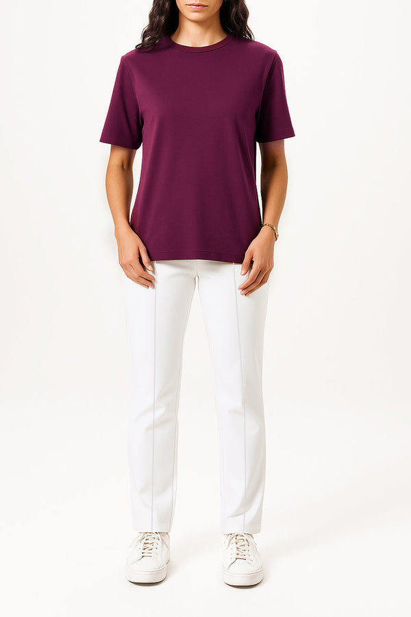 High Waist Straight Trousers