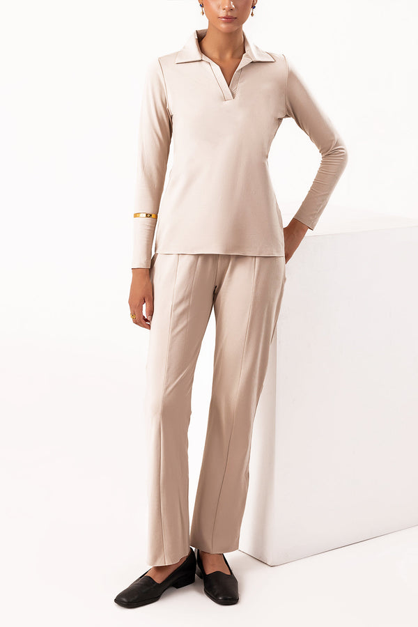 High Waist Straight Trousers