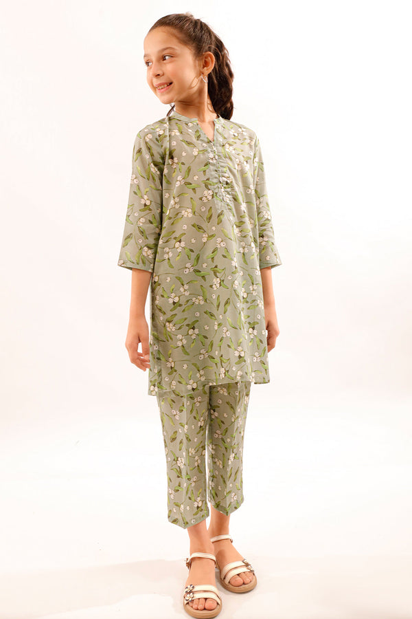 Printed Silk Touch Stitched Shirt/trouser For Kids