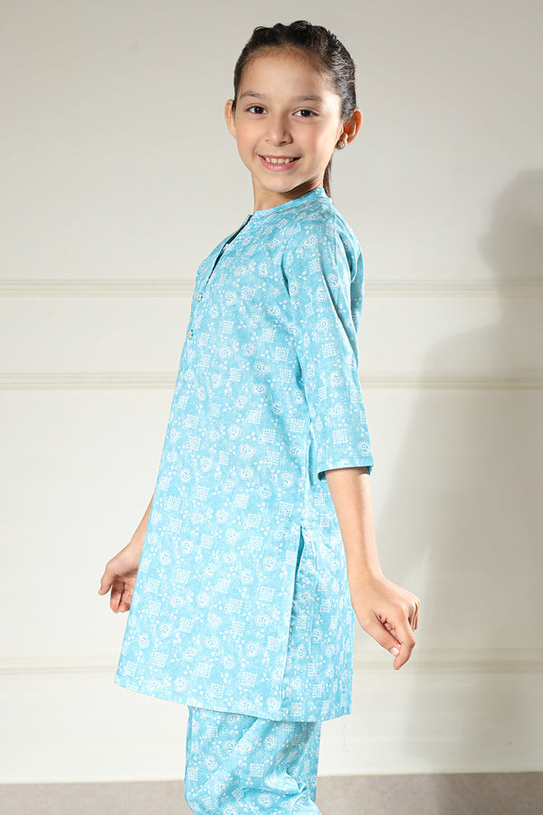 Stitched Lawn 2 Piece (Shirt/Trouser) For Kids
