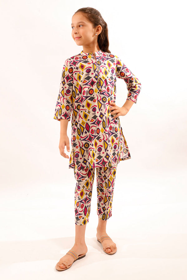 Printed Lawn Stitched 2 Piece (Shirt/Trouser)  For Kids