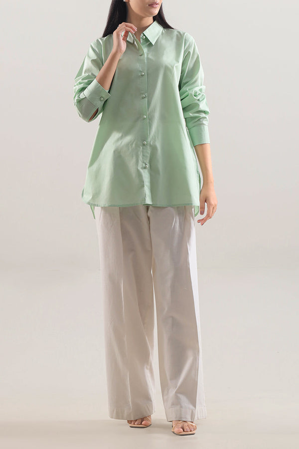 Cambric Solid Stitched Shirt