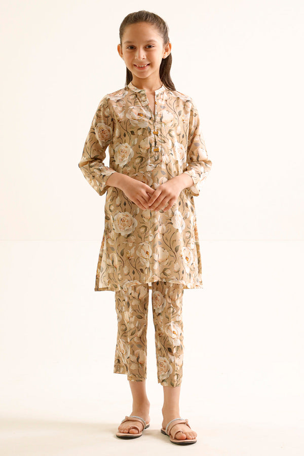 Printed Silk Touch Stitched Shirt/trouser For Kids