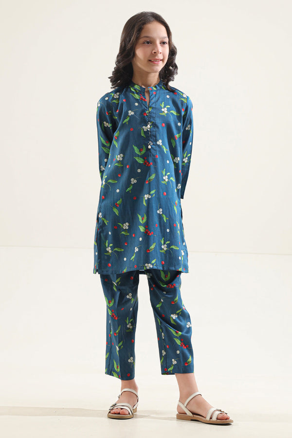 Printed Silk Touch Stitched Shirt/trouser For Kids