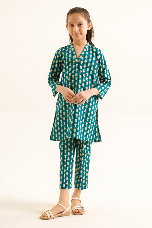 Printed Lawn 2 Piece (Shirt/Trouser) For Kids