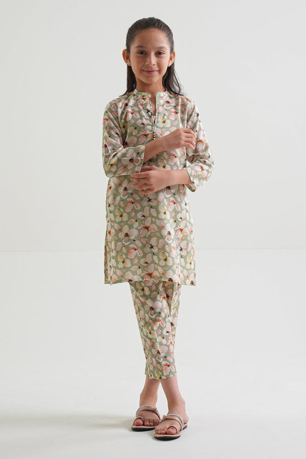 Stitched Dobby self Stitched 2 Piece (Shirt/Trouser) For Kids