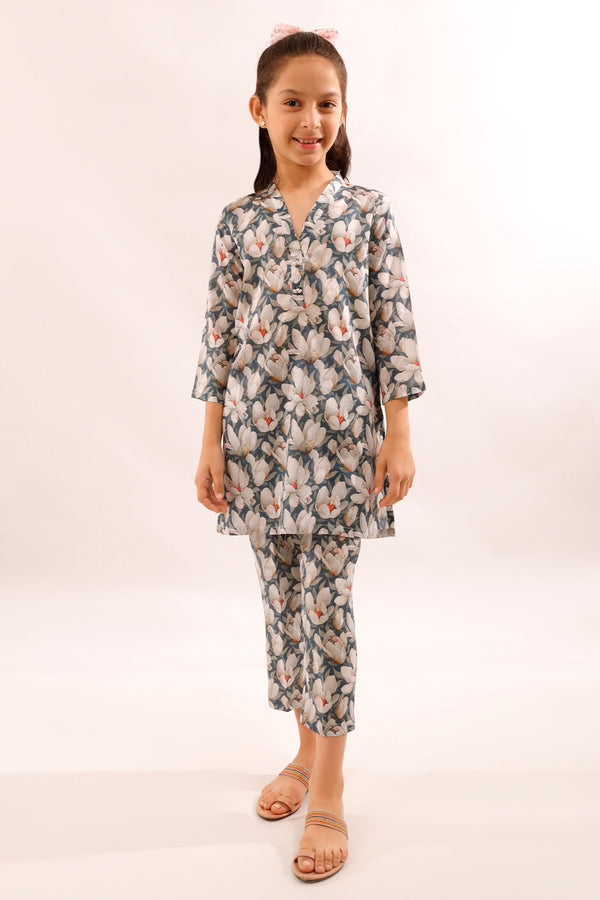 Printed Arabic Premium Lawn Stitched 2 Piece (Shirt/Trouser)  For Kids
