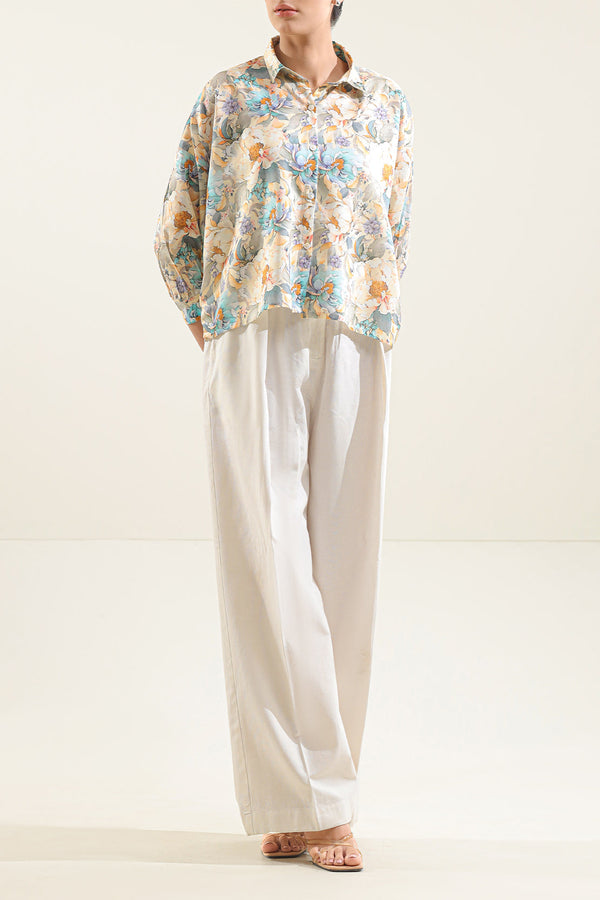 Printed Silk Touch Stitched Shirt