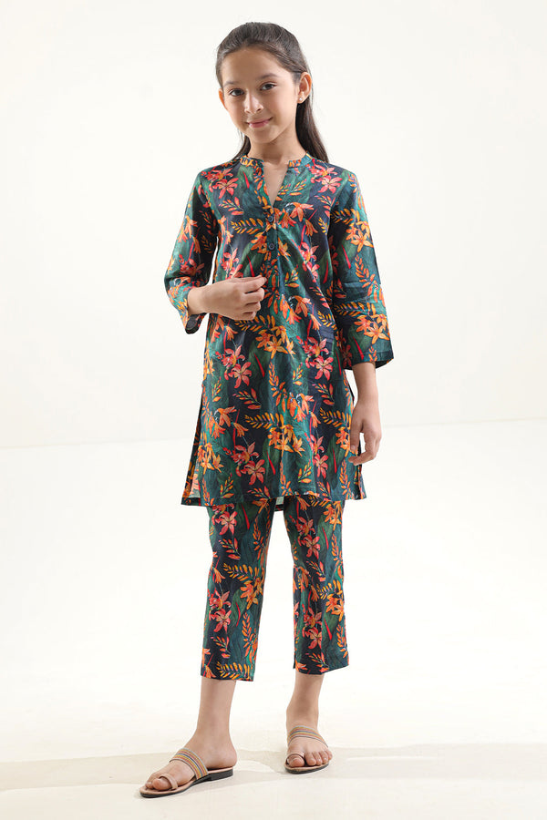 Stitched Dobby self 2 Piece (Shirt/Trouser) For Kids