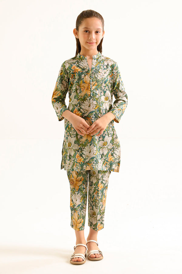 Printed Arabic Premium Lawn Stitched 2 Piece (Shirt/Trouser)  For Kids