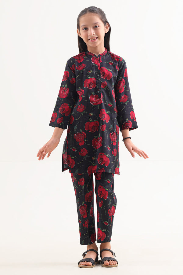 Printed Arabic Premium Lawn Stitched 2 Piece (Shirt/Trouser)  For Kids