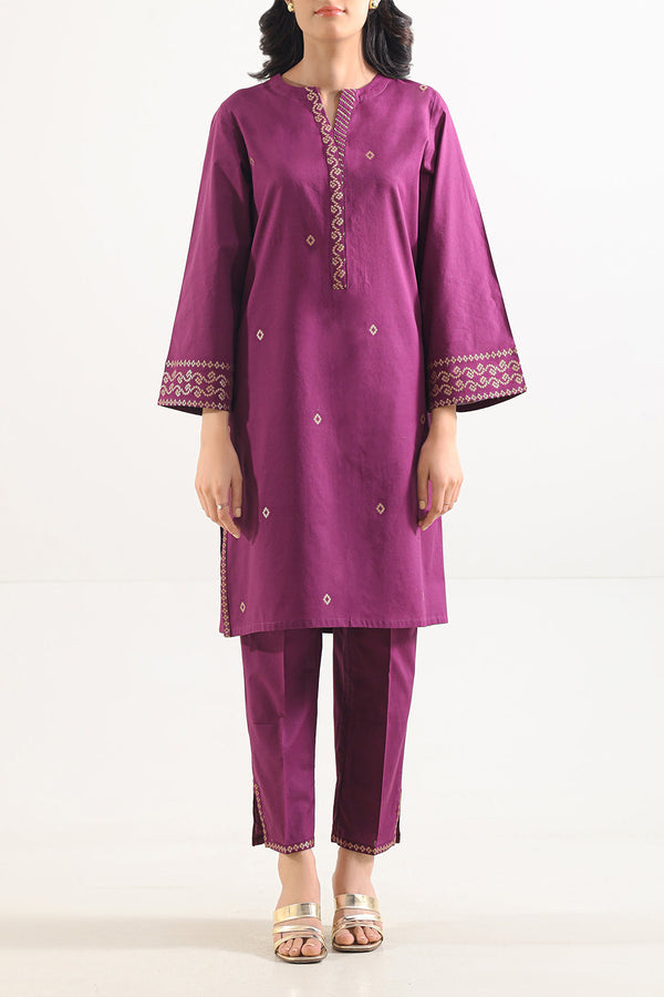 Cotton Jacquard Stitched 2 Piece (Shirt/Trouser)