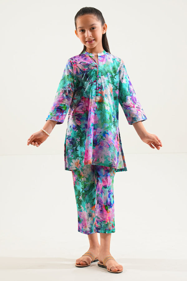 Printed Lawn Stitched 2 Piece (Shirt/Trouser) For Kids