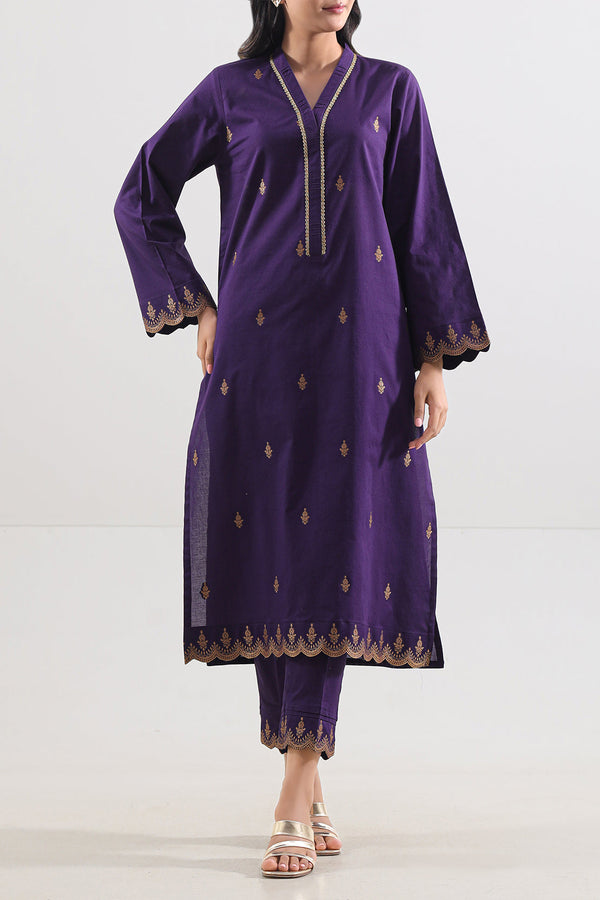 Cotton Jacquard Stitched 2 Piece (Shirt/Trouser)