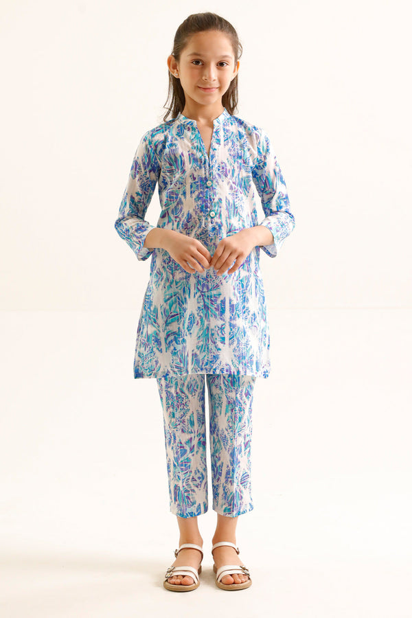 Printed Lawn Stitched 2 Piece (Shirt/Trouser) For Kids