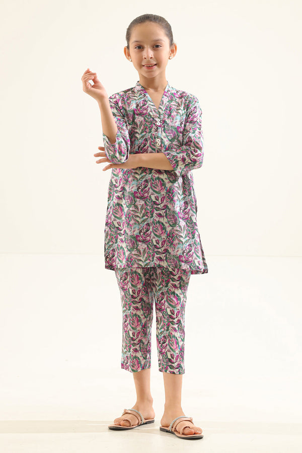 Printed Lawn Stitched 2 Piece (Shirt/Trouser) For Kids