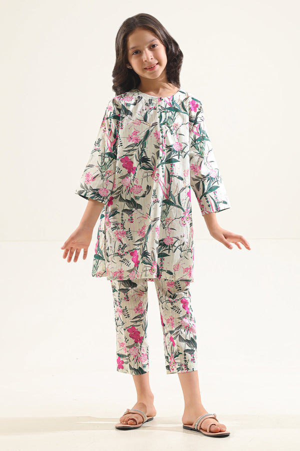 Printed Lawn Stitched 2 Piece (Shirt/Trouser) For Kids