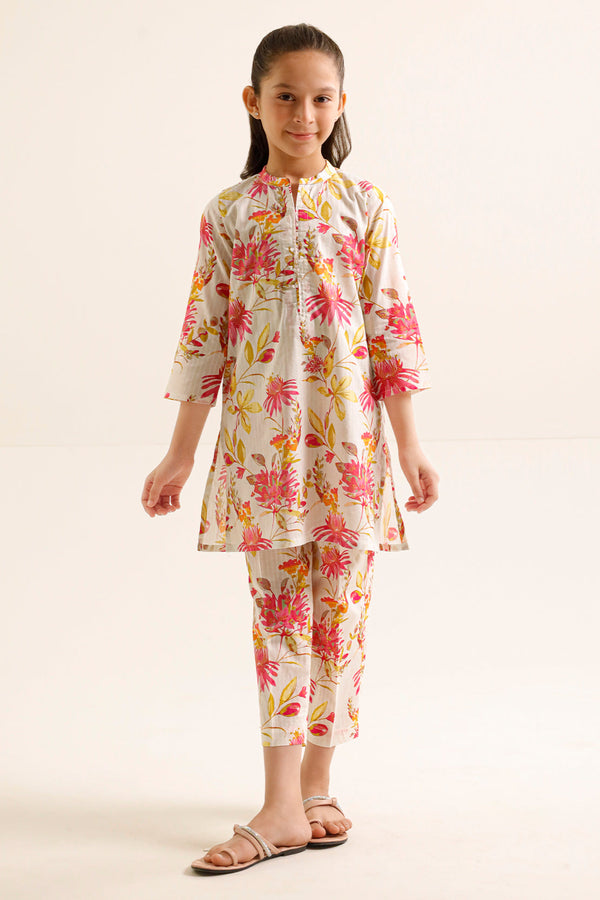 Printed Lawn Stitched 2 Piece (Shirt/Trouser) For Kids
