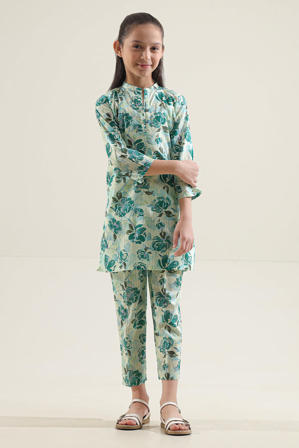 Printed Lawn Stitched 2 Piece (Shirt/Trouser)  For Kids