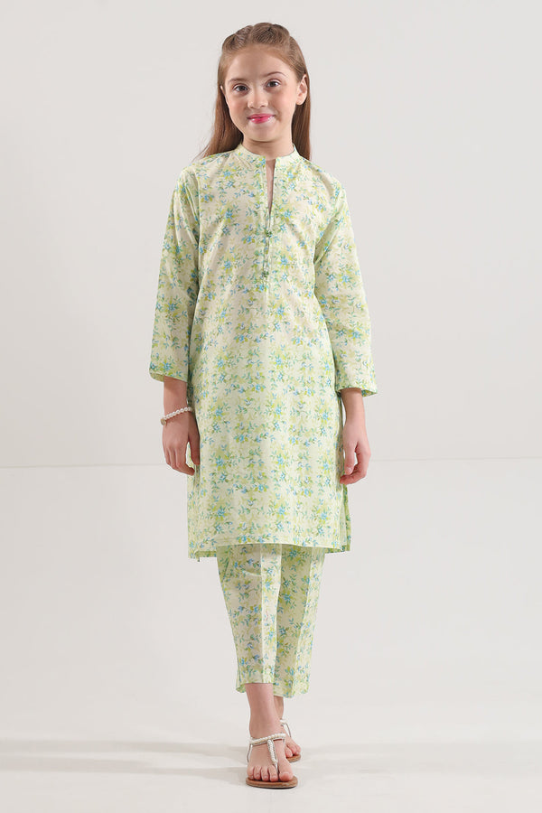 Printed Lawn Stitched 2 Piece (Shirt/Trouser) For Kids