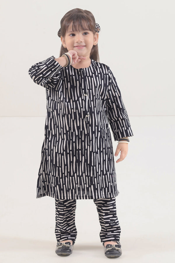 Printed Cambric Stitched 2 Piece (Shirt/Trouser) For Kids