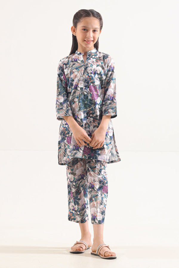 Printed Lawn Stitched 2 Piece (Shirt/Trouser) For Kids