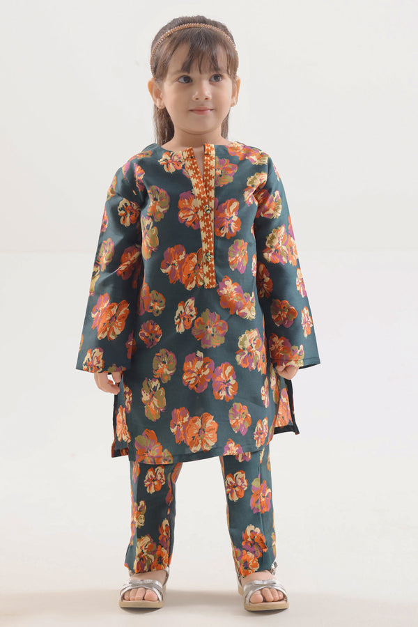 Printed Silk Touch Stitched Shirt/trouser For Kids