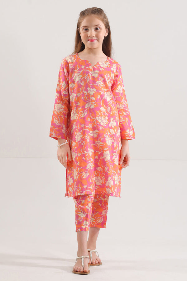 Printed Silk Touch Stitched Shirt/trouser For Kids