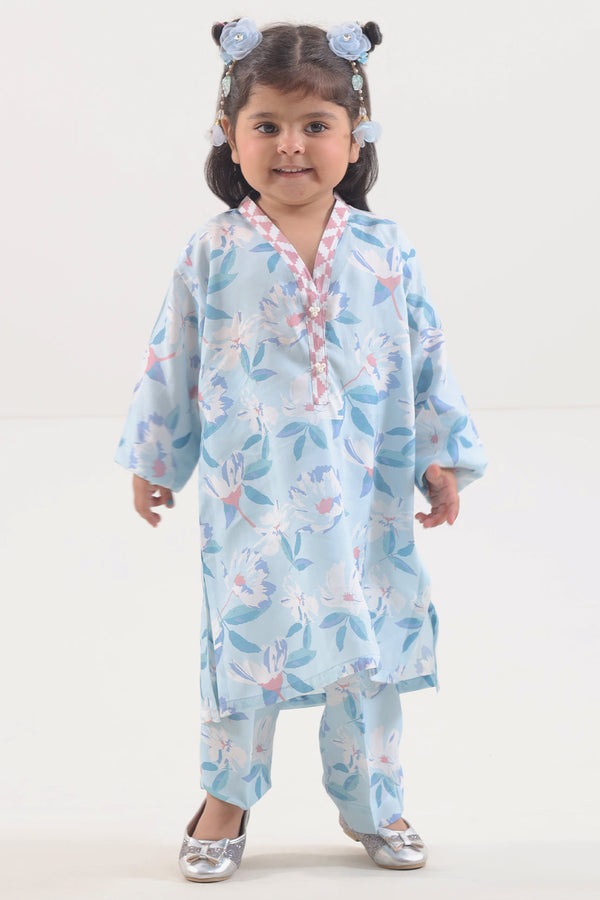 Printed Silk Touch Stitched Shirt/trouser For Kids