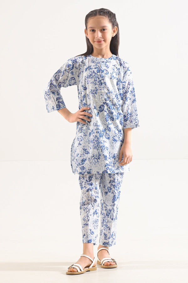Printed Lawn Stitched 2 Piece (Shirt/Trouser)  For Kids