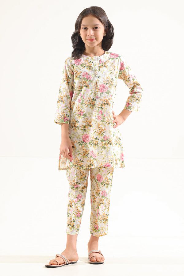 Printed Lawn Stitched 2 Piece (Shirt/Trouser) For Kids