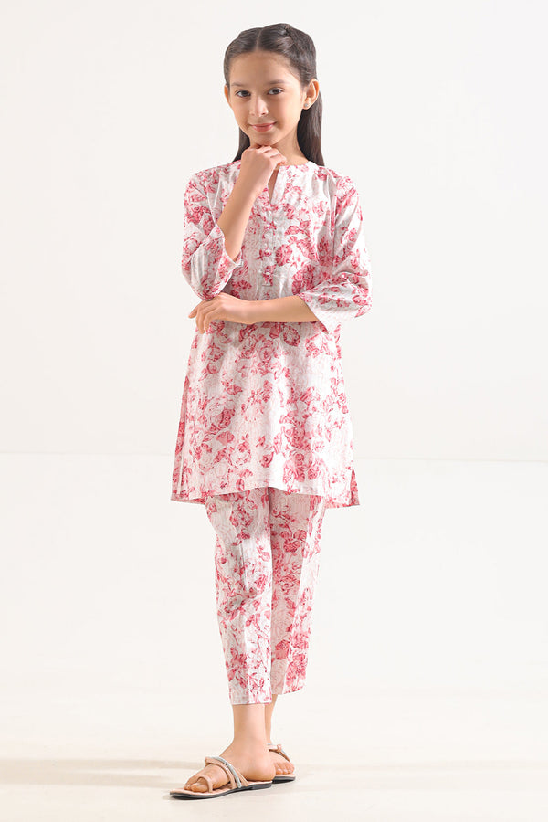 Printed Lawn Stitched 2 Piece (Shirt/Trouser)  For Kids
