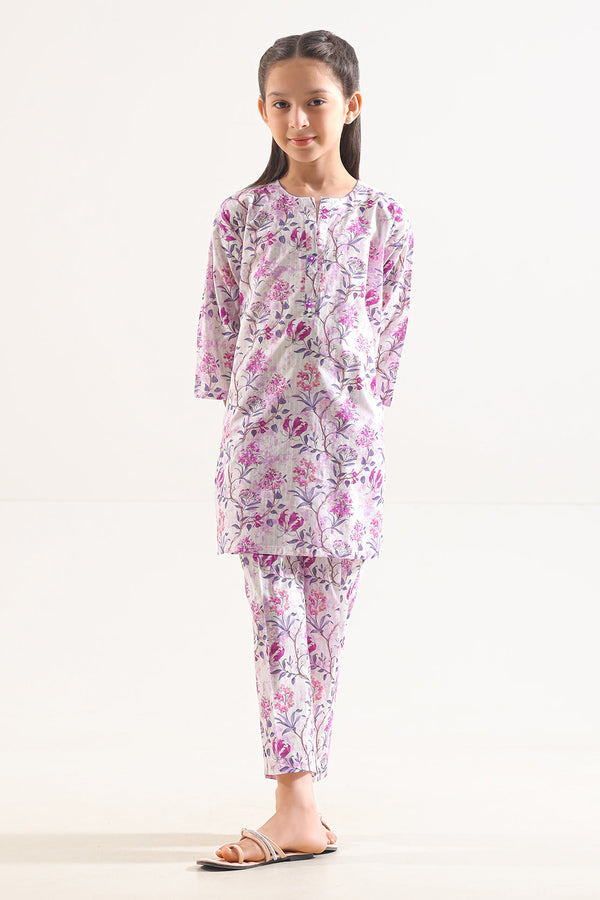 Printed Lawn Stitched 2 Piece (Shirt/Trouser)  For Kids