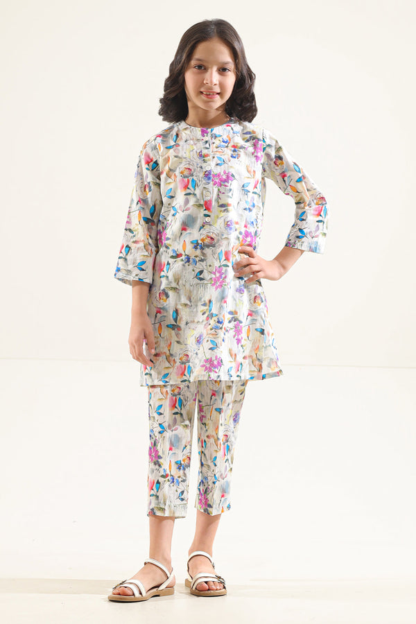 Printed Lawn Stitched 2 Piece (Shirt/Trouser) For Kids