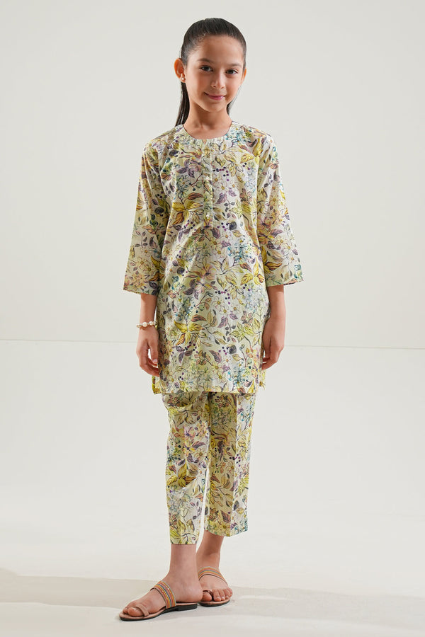 Printed Lawn Stitched 2 Piece (Shirt/Trouser) For Kids