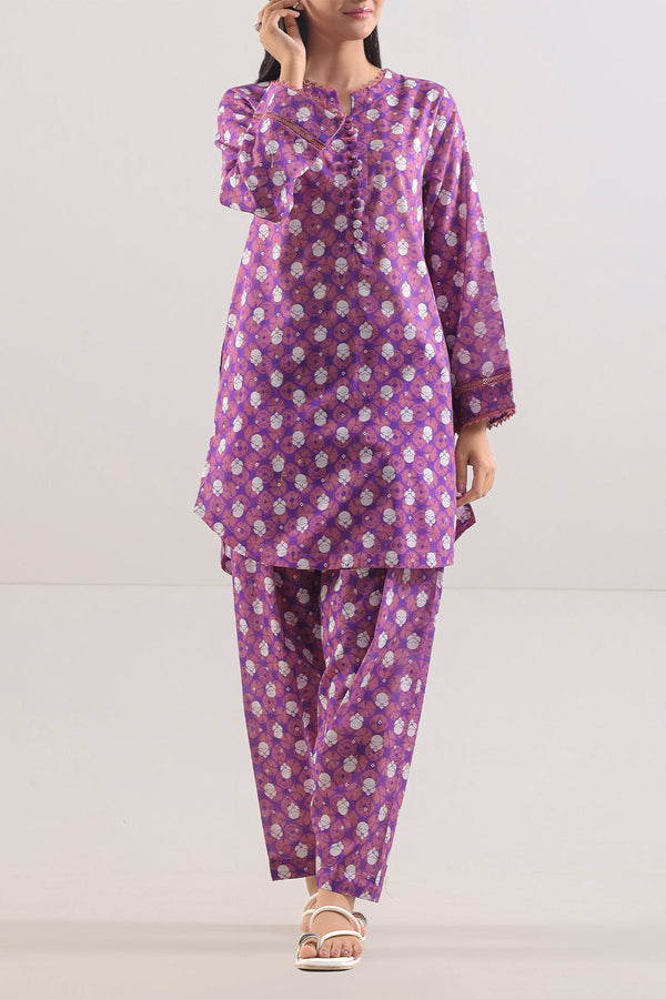 Printed Lawn Stitched 2 Piece (Shirt/Trouser)