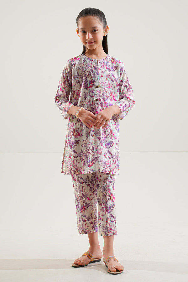 Printed Lawn Stitched 2 Piece (Shirt/Trouser) For Kids