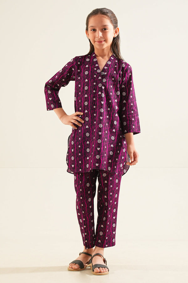 Printed Lawn Stitched 2 Piece (Shirt/Trouser)  For Kids