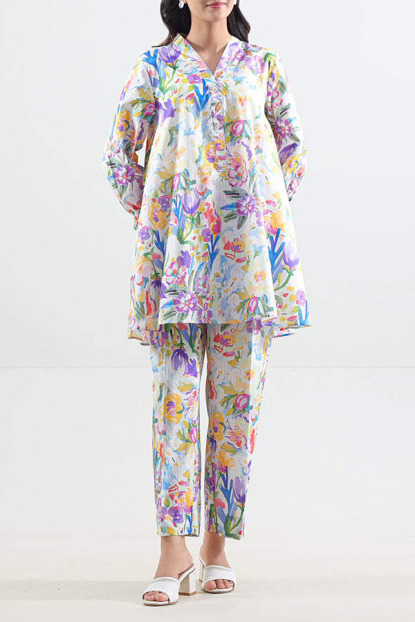 Printed Lawn Stitched 2 Piece (Shirt/Trouser)