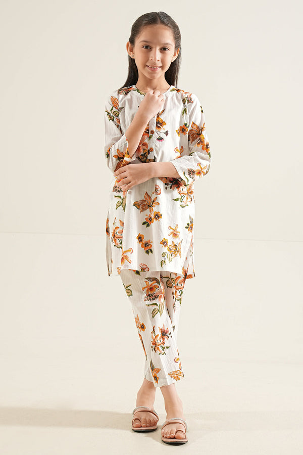 Printed Lawn Stitched 2 Piece (Shirt/Trouser)  For Kids