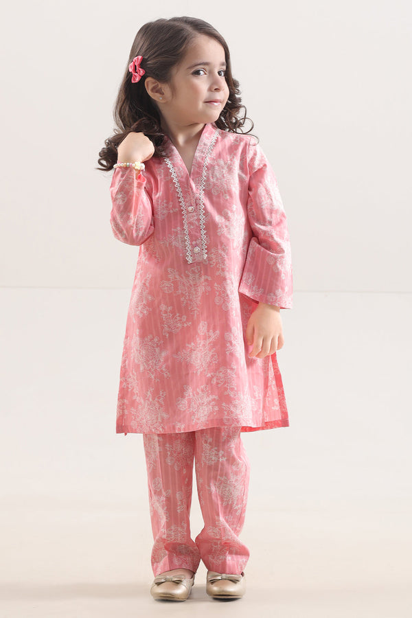 Printed Lawn Stitched 2 Piece (Shirt/Trouser) For Kids