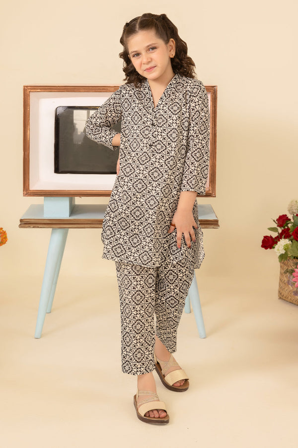Printed Lawn Stitched 2 Piece (Shirt/Trouser) For Kids