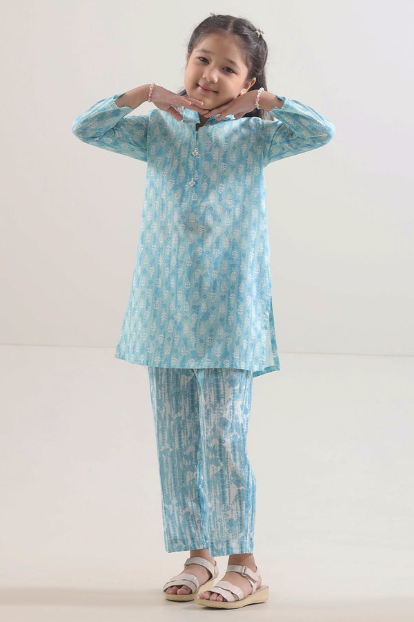 Printed Lawn Stitched 2 Piece (Shirt/Trouser) For Kids